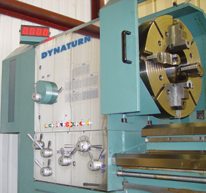 60" x 60" - 480" DYNATURN ... BIG BORE LATHE 6" SPINDLE HOLE